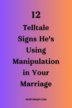 Uncover the 12 signs your husband may be emotionally manipulating you. From guilt-tripping to gaslighting, recognizing these behaviors is crucial for your emotional well-being. Empower yourself with knowledge and take steps towards a healthier relationship.  #EmotionalManipulation #RelationshipAdvice #HealthyBoundaries #Gaslighting #MarriageSupport #SelfAwareness #EmotionalAbuse #KnowTheSigns #EmpowerYourself #HealthyRelationships #CouplesCommunication #MentalHealthAwareness #RelationshipGrowth Guilt Tripping