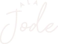 the word la jolie written in white ink on a white background with an inscription that reads