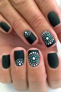 Polka Dot Nail Art Designs, Dot Nail Art Designs, Polka Dot Nail Designs, Year Nails, Dot Nail Designs, Polka Dot Nail Art, Wedding Nail Art Design, Geometric Nail Art, Dot Nail Art