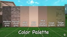 the colors of different houses and buildings are shown in this video game screen graber