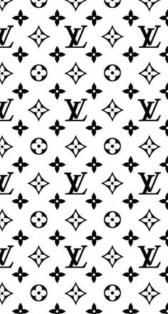 louis vuitton wallpaper pattern in black and white