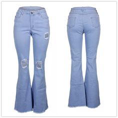 Size: Trendy Light Wash Flare Jeans For Summer, Trendy Summer Light Wash Flare Jeans, Summer Light Wash Flare Jeans, Trendy Light Wash Cargo Pants, Summer Light Wash Flare Jeans With Pockets, Trendy Light Wash Pants, Casual High-waisted Jeans For Spring, Trendy Washed Blue Summer Flare Jeans, Spring Casual High-waisted Jeans