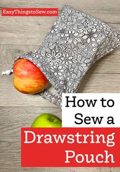 how to sew a drawstring pouch