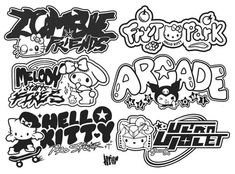 . Typographie Logo, Alphabet Graffiti, Y2k Logo, Graffiti Doodles, Graffiti Stickers, Brand Ideas, Graffiti Alphabet, Graffiti Style Art, Graffiti Font