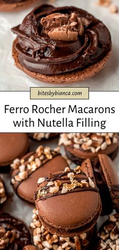 chocolate macarons with nutella filling are the perfect dessert to make for mother's day