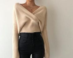 Beige Cable Knit V-neck Top, Chic Knitted Tops For Layering, Fine Knit Cream Top For Fall, Cream Fine Knit Top For Fall, Oversized Soft Knit Chic Top, Cream Fine Knit V-neck Top, Chic Oversized Soft Knit Top, Chic Cream Winter Tops, Chic Cream Winter Top