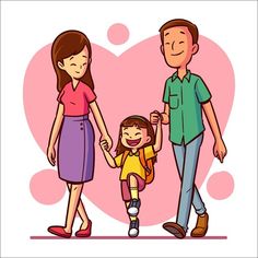 Children back to school with parents | Free Vector #Freepik #freevector #school #books #children #education