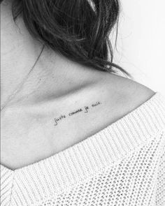 Simple Quote Tattoos, Simple Shoulder Tattoo, Wildflowers Tattoo, Tattoos For Women Small Meaningful, Tattoo Diy, Small Shoulder Tattoos, Rose Tattoos For Women