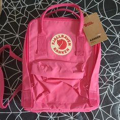 Nwt Flamingo Pink!!! Even Though It's A "Mini" Backpack, Adults Also Use This. We Have Taken Our Mini On Many Trips. Super Helpful That It Is Also Waterproof! Hot Pink Backpack, Kanken Mini Sling Bag, Pink Kanken, Mini Sling Bag, Kanken Mini, Mini Backpacks, Flamingo Pink, Pink Backpack, Small Backpack