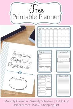 the free printable family planner is perfect for moms and dads to use