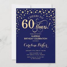 an elegant 70th birthday party with blue and silver confetti on the front card