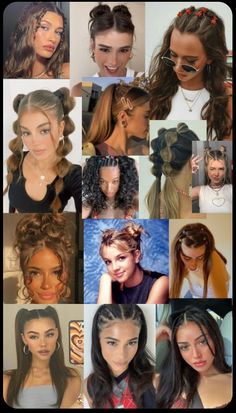 Around The House Hairstyles, Bad B Hairstyles, Long Hair Outfits, Y2k Dyed Hair, What To Wear To The Movies, Hairstyle Collage, 1990s Hairstyles, Hair Dues, Halloweenský Makeup