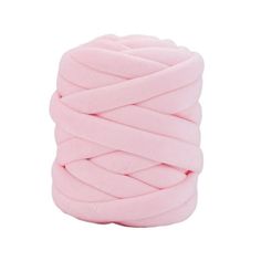 pink cotton cord on white background