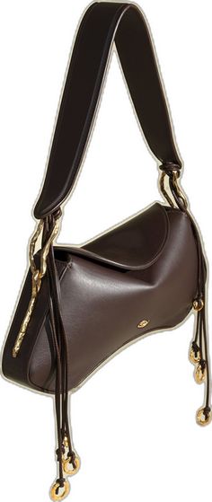 Elegant Gold Hobo Bag, Elegant Leather Bags As Fashion Accessory, Elegant Satchel Flap Bag, Elegant Gold Hobo Bag With Metal Hardware, Elegant Leather Satchel Fashion Accessory, Elegant Leather Hobo Bag, Elegant Brown Shoulder Bag With Palladium Hardware, Elegant Brown Shoulder Bag With Handle Drop, Elegant Hobo Tote Bag