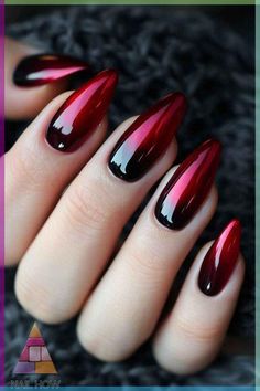 Red Chrome Nails, Small Nails, Fall Nail Art Designs, Nails Salon, Red Nail Designs, Black Nail, Fall Nail Art, Fall Nail Designs