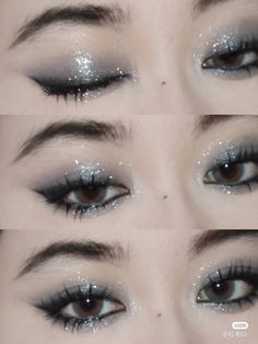 Ateez Makeup Inspired, Goth Prom Makeup, Ateez Makeup, Soft Gothic Makeup, Gyaru Fits, Sick Makeup, Guard Makeup, Unique Makeup Looks, Vegas Fits