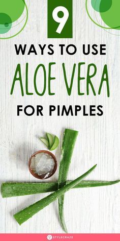 9 Ways To Use Aloe Vera For Pimples: The extract of aloe vera is commonly used to heal minor rashes, cuts, and sunburns – and is equally effective for acne. In this article, we have discussed why aloe vera is good for acne and how you can use it. #pimples #acne #skincare #beauty #beautytips #aloevera Aloe Vera For Pimples, Aloe For Acne, Diy Aloe Vera Gel, Face Mask For Pimples, Aloe Vera For Sunburn, Aloe Vera Acne, Aloe Vera Mask, Aloe On Face, Aloe Vera For Face