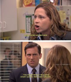 the office quote is shown in two different languages