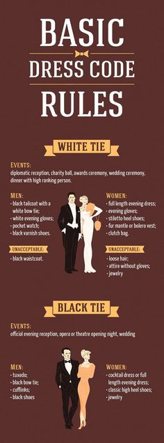 Party Dress Code, Dress Code Policy, Dress Code Guide, White Tie Event, Party Dress Codes, How To Have Style, Formal Dress Code, Dining Etiquette, Etiquette And Manners