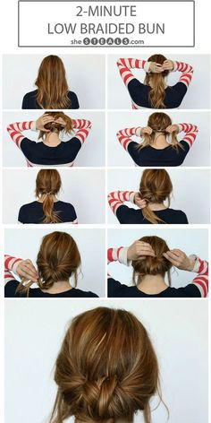 Blow Braided Bun - 11 Summer Hair Buns Summer Hair Buns, Chignon Bun, Hair Bun Tutorial, Beach Hairstyles, Good Hair Day, Hair Today