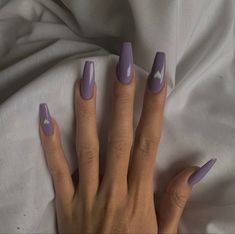 Turtle Nails, Lilac Nails, Heart Nail, Aesthetic Purple, Edgy Nails