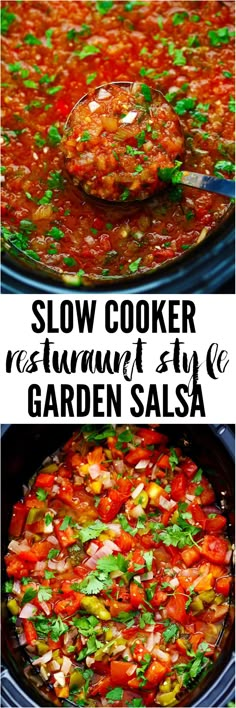 slow cooker recipe for garden salsa