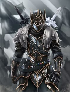 Oathbreaker Paladin Art, Knight Helmet Art, Draconic Armor, Anime Knight Art, Heavy Armor Character Design, Fantasy Armor Male, Wolf Armour, Knight Armor Design Male