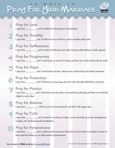 a poster with the words pray for your marriage