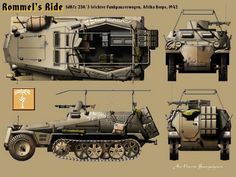 four different views of an armored vehicle