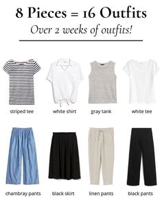 16 Outfits, French Minimalist, Minimalism Fashion, Athleisure Outfits Summer, Fall Travel Outfit, Classy Yet Trendy, Chambray Pants, Fashion Capsule Wardrobe