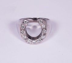 "Metal: White Gold Metal Purity: 14k Sizable: Yes Ring Size: 7.5 Main Stone Shape: Round Main Stone: Diamond This is a 8.7 Gram 14K White Gold Horseshoe Shaped Diamond Ring, Size 7.5. It is pre owned but shows little if any wear. Stock # R00472Most rings are sizable for a small fee. If the ring you are considering is the incorrect size contact us for a quote.Payment Through Paypal within 3 days of purchase.Shipping is Free on all purchases I ship to U.S addresses only. No international shipping. Gold Claddagh Ring, Horseshoe Ring, Size 10 Rings, Blue Topaz Ring, Topaz Ring, Ring Size 7, Pink Tourmaline, Blue Topaz, Gold Diamond