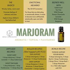 Marjoram Marjoram Essential Oil, Ginger Essential Oil, Essential Oil Diffuser Blends