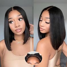 PRICES MAY VARY. 【Glueless Wigs Human Hair Material】100% Real Brazilian Virgin Human Hair Frontal Bob Wig, 180% Density, 8x5 Lace Closure Wigs Human Hair,Collect From Healthy Young Girls, Full And Thick, Soft And Bouncy,True To Length And Weight. Can Be Bleached, Dyed And Restyled As You Like. 【New Upgraded 8x5 Hd Pre-Cut Lace】8x5 Larger Area Glueless hd Lace Bob Wig Human Hair, Pre-Cut Invisible Lace With Slightly Bleached Knots, Blends Perfectly Into Your Skin.Pre-Plucked With Natural Hairline Kort Bob, Women Wigs, Short Human Hair Wigs, Short Straight Hair, Hair Closure, Short Bob Wigs, Bob Wig, Short Wigs, Straight Human Hair