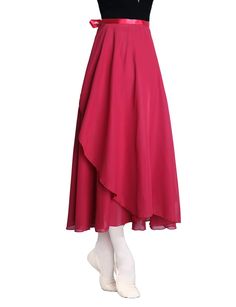 PRICES MAY VARY. Chiffon Long Sheer Wrap Skirts with Satin Tie Waist. for Dancing,Yoga,Gymnastics,Ballet,Skating,Performance etc. Single Size ,Suit for Teen Girls /Women. Skirt Length : 32.3",Waistline 43.3",Tie Length 27.5",Reference Height 59"-70.8". 7 Color Ballet Skirt for Option: Black,White,Burgundy,Light Grey,Light Blue,Navy, Pink. Hand Wash is Recommended, No Bleach, Hang Dry. Product Name:Women Long Sheer Ballet Wrap Skirts. 
 Material: Chiffon Skirt with Satin Waist Tie 
 Color:Light B Ballet Inspired Fashion, Ballet Skirts, Ballet Wrap Skirt, Wrap Skirt Pattern, Dance Skirts, Wrap Skirts, Chiffon Wrap, Dance Skirt, Skirt Women