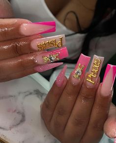 Pieces Birthday Nails, Pisces Birthday Nails Acrylic, Pink Nails Birthday Set, Pink Pisces Birthday Nails, 16 Birthday Nail Ideas, 16 Birthday Nails Acrylic, Birthday Nail Set Ideas Pisces, Sweet 16 Birthday Nails, 21st Birthday Nails Acrylic