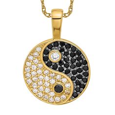 Introducing our stunning 14k yellow gold black cubic zirconia cz yin yang necklace, designed for both women and men. This exquisite piece combines the elegance of yellow gold with the boldness of black cubic zirconia, creating a captivating contrast that is sure to turn heads. Whether you're looking for a meaningful gift for her or a stylish accessory for him, this necklace is the perfect choice. Crafted with attention to detail, this necklace showcases the timeless yin yang symbol, representing Yin Yang Necklace, Meaningful Gifts For Her, Yin Yang Symbol, Fine Jewellery Necklace, Fashion Jewelry Necklaces, Chain Pendants, Yin Yang, Solid Yellow, Stylish Accessories