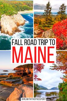 The Ultimate Maine Road Trip Itinerary for the Fall! Fall Road Trips East Coast, Maine In November, Boston To Maine Road Trip, Maine Fall Vacation, Maine Itinerary, Maine Roadtrip, Places To Visit In Maine, Coastal Road Trip, Trip To Maine