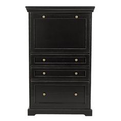 a black dresser with three drawers