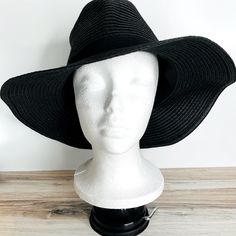 Nwot Black Floppy Hat New Never Worn Excellent Condition Fast Shipping Smoke Free Home No Trades Bundle & Save! Black Curved Brim Summer Sun Hat, Black Cloche Hat For Beach, Black Summer Sun Hat With Short Brim, Black Short Brim Summer Sun Hat, One Size Black Straw Hat For Beach, Lightweight Black Bucket Straw Hat, Lightweight Black Panama Hat For Spring, Black One Size Cloche Hat For Beach, Black Panama Hat For Beach, One Size