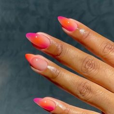 Faster shipping. Better service Pink August Nails, How To Make Orange Color, Orange Pink Nails Summer, Summernails Summer Nail Ideas 2024, Cute Nail Inspo Summer, Cool Nail Inspo 2024 Summer, Nails August 2024, Two Colored Nails, Pink Orange Nails Summer