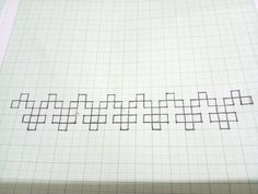 a piece of graph paper that has been drawn on