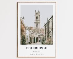 an image of edinburgh with the words scotland printed on it