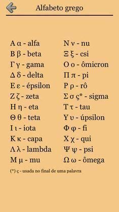 an ancient greek alphabet is shown in this screenshot