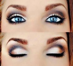 Blue Eyes Pop, Eyeshadow For Blue Eyes, Makeup For Blondes, Smink Inspiration, Eye Makeup Steps, Makijaż Smokey Eye, Makeup Hacks, Hooded Eyes