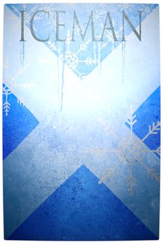 an image of the flag of scotland with snow flakes and icicles on it