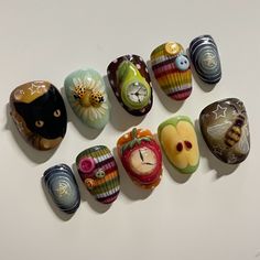 Cozy sweater weather Nail Alternative, Zombie Nails, Fancy Sweater, Mack Up, Grunge Nails, Nail Sets, Press Ons, Funky Jewelry, Funky Nails