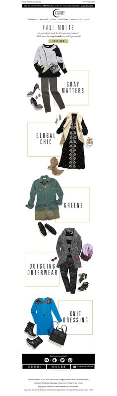 an info sheet showing different types of clothing