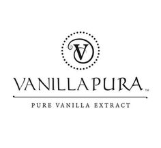 the logo for vanila pura pure vanilla extract, which is made with natural ingredients