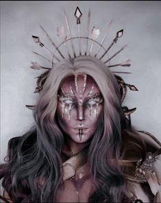 White Viking Makeup, Fire Halloween Makeup, Scary Mermaid Makeup, Scary Mermaid, Viking Makeup, Halloween Sfx, Demon Queen, Mannequin Challenge, Viking Garb