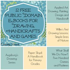 the twelve free ebooks for drawing handcrafts and games